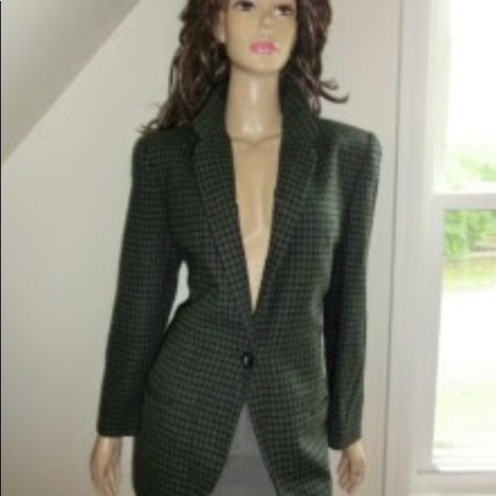 ELLEN TRACY COMPANY Womens Designer Wool Blazer